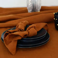 ECO Friendly Plain Dyed Terracotta Ornge 100%linen Flax Napkins and Tablecloths Sets Bulk Wedding