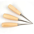 Factory Sale Professional Sewing Tools Needle Leather Wood Handle Awl for Stitching