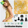 High Quality 100% Linen Fabric OEKO-TEX Certified Breathable Digital Print 9x9 for Shirts & Cushions