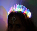 DIY Dedicated LED Luminous Natural Crystal Headband Hair Accessories Cosplay Hair Accessories