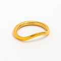 Tarnish-Free High-End 18K Gold Plated Stainless Steel Simple Line Bend Ring for Women Trendy Party Gift Jewelry