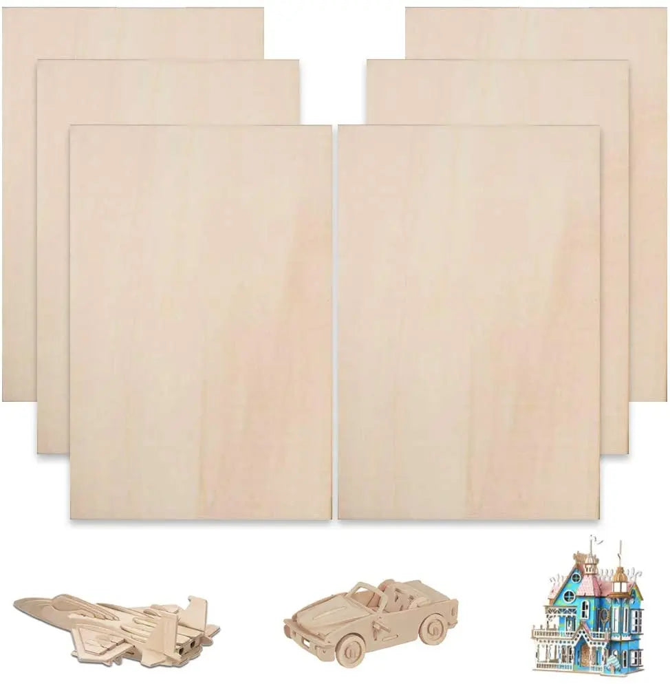 12 *12 Inch  Basswood Sheets 1/8 Thin Basswood Plywood Sheets  1/16 for Crafts &  Laser Cutting