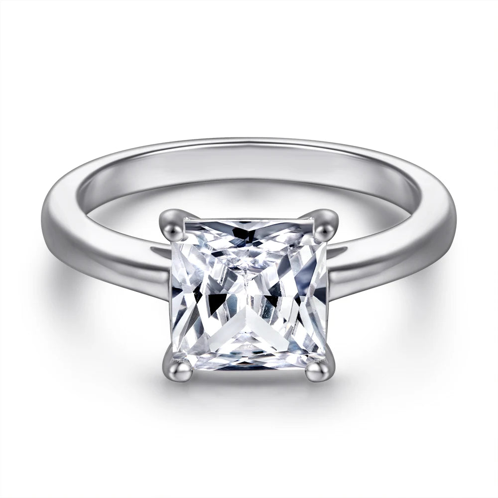 Halo Ring Round Cut 5mm CZ 18K Rose Gold Plated 925 Sterling Silver Engagement Ring for Couple