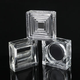 ADL 150*150*50MM Square Hot Melt Ripple Glass Bricks Building Clear Transparent Glass Block for Building Home Decoration