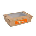OEM Custom Eco-Friendly 700ml Kraft Paper Folders Multi-Compartment Disposable Food Packaging Box for Sushi Snacks & More