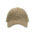 Unisex Baseball Cap R Letter Three-Dimensional Embroidered Breathable Mesh Curved Eave Hard Top-Big Head 100% Polyester