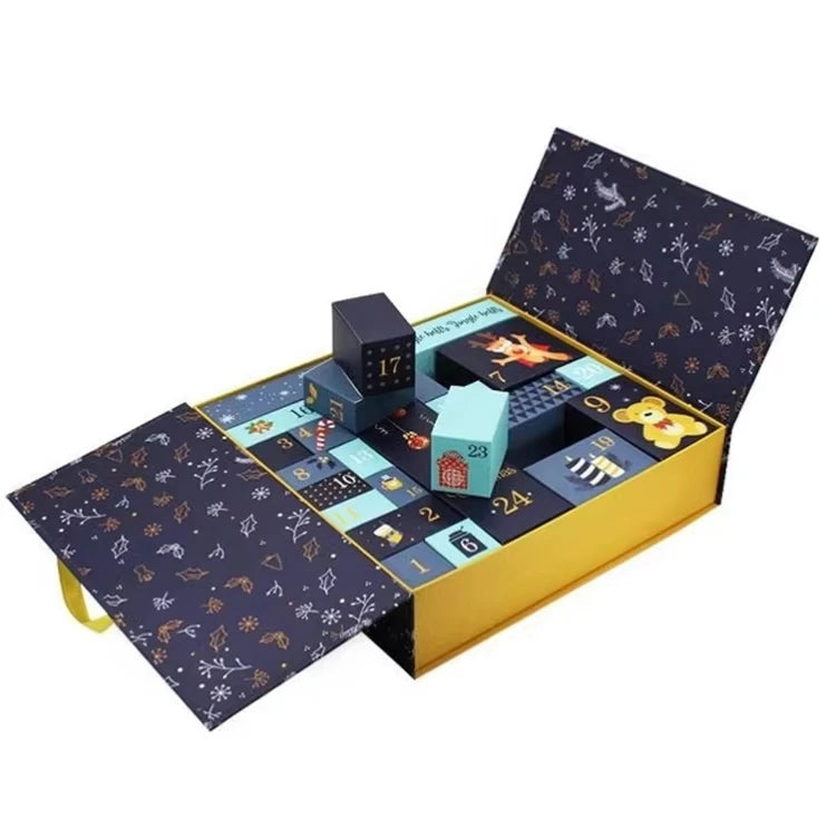 Christmas Sale Gift Box Cosmetics Advent Calendar Cardboard Box Pop up Advent Calendar Cosmetic Packaging Rigid Box