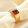 Nabest Square Cz Zircon Stone Ring Designs Wedding Engagement Stainless Steel Finger Ring for Women Men