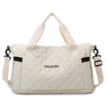 Expandable Travel Bag for Women Diamond Checkered Design Wet Dry Separation Yoga Gym Bag Large Capacity Tote Duffle Bags