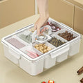 2 4 8 Compartment Spice Storage Transparent Timing Airtight Packaging Portable Kitchen Refrigerator Box Container Bucket Set