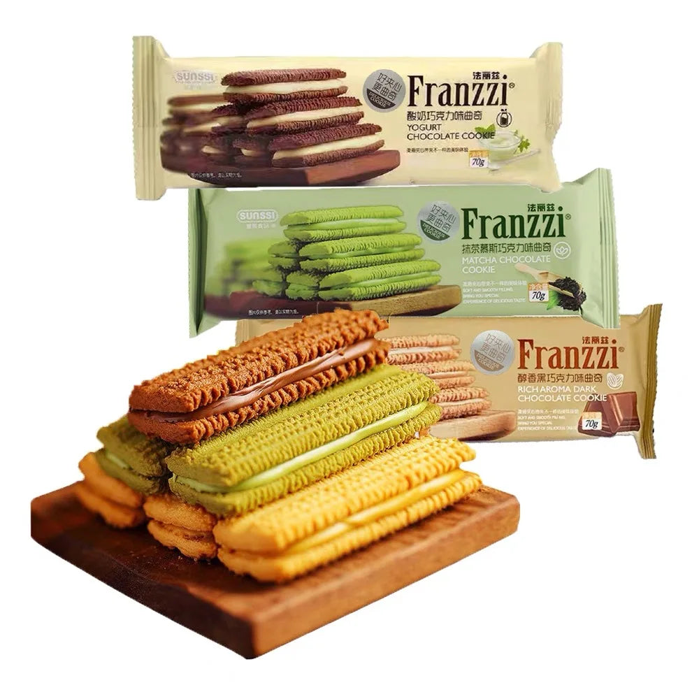Hot Selling 70g Crispy Sweet Cheese & Chocolate Exotic Cookies with Various Flavors Bag Healthy Snacks