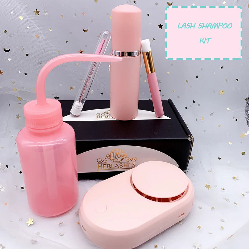 Lash Shampoo Por Mayor Kit With Brush 100ml Squeeze Bottle Empty Lash Shampoo Kit Bottles Put Own logo