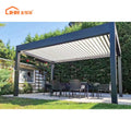 High End Customized Aluminum Pergola Modern Luxury Waterproof Outdoor Motorized Eco-Friendly Powder Coated