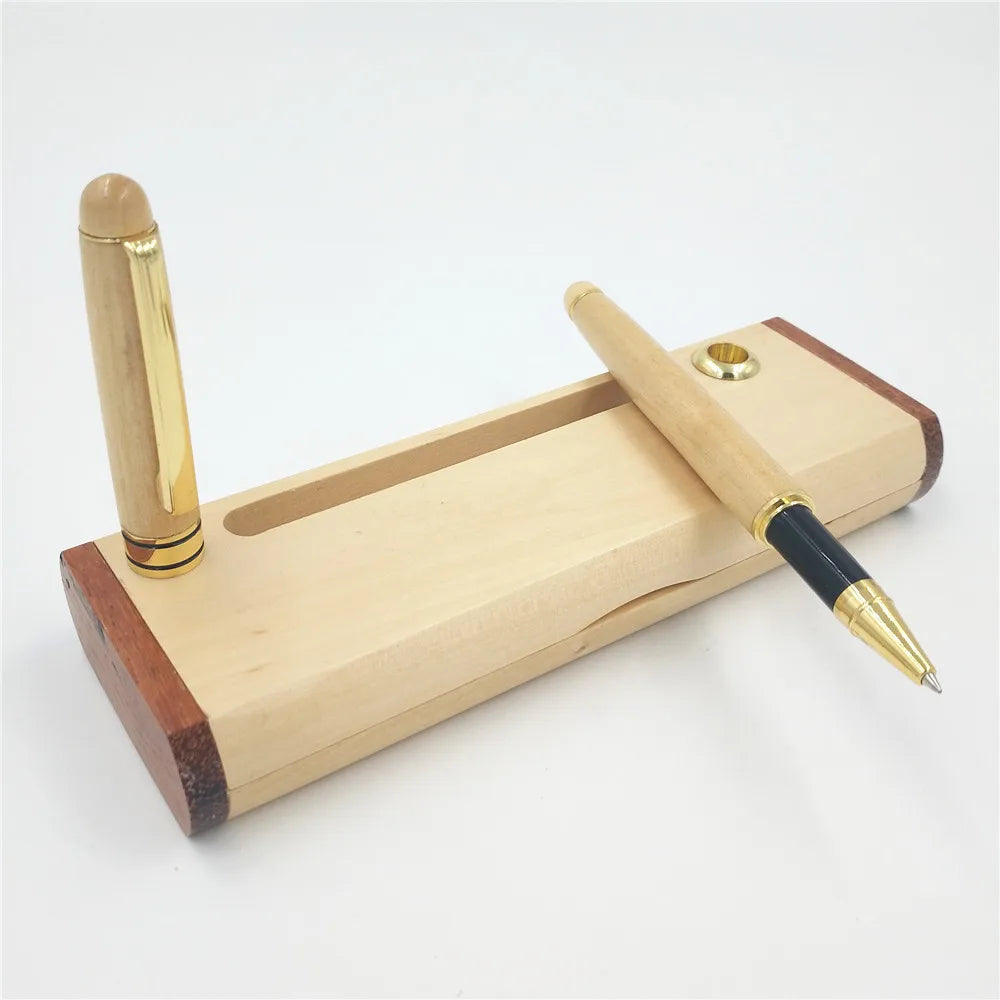 Promotional Gift Boxes for Ink Pen Wooden Fountain Pen Set Wood with Custom logo Pen case Gift