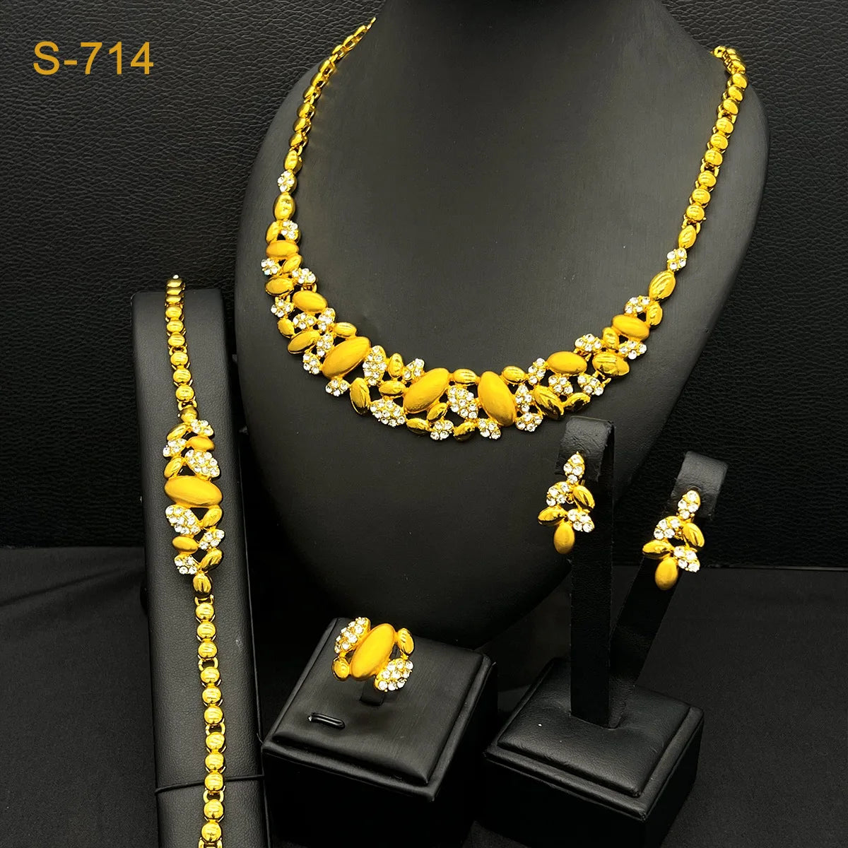 Trendy India Dubai Chunky Ethiopian Traditional Wedding Habesha Bride 24k Gold Plated Statement Jewelry for Women