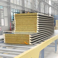 Manufacturer Supplier Wall Panels 80kg/m3 75mms Rock Wool Sandwich Panel