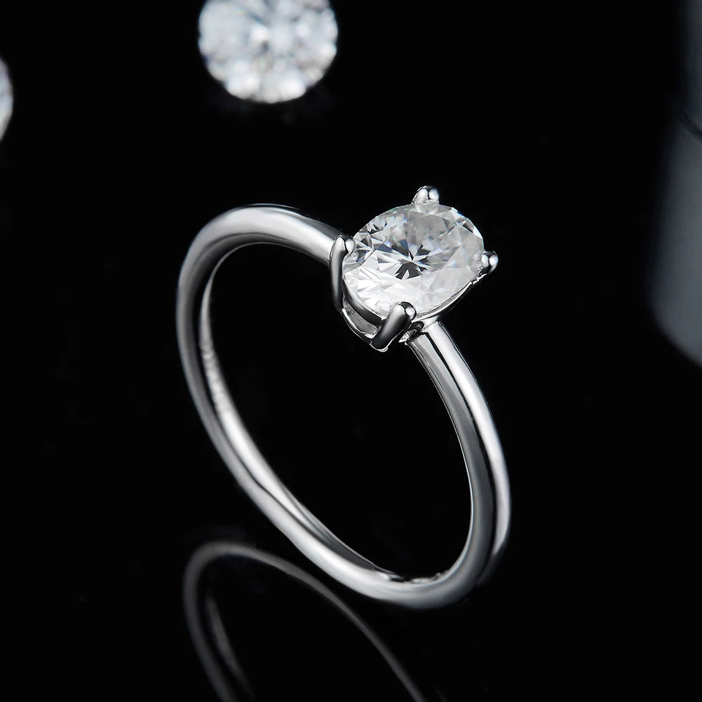 Jemery Design SMR54 Rhodium Plated 925 Sterling Silver Wedding Rings DE Color Moissanite Diamonds Women/Men Direct Wholesale