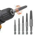 Meiixiu 5pcs/set Screw Extractor Center Drill Bits Guide Set for Damaged Bolt Removal Hex Shank Spanner Hand Tool