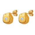 Wholesale Gentle Cute Earrings Irregular Zircon Stainless Steel Earrings