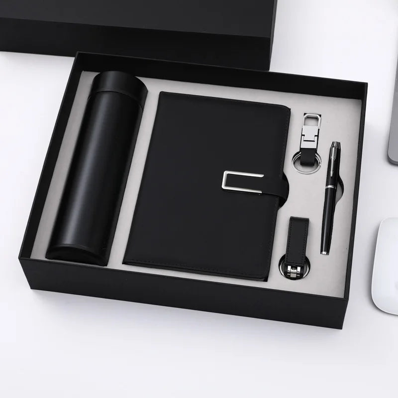 Corporate Promocional Islamic Executive Notebook Keychain Thermos Bottle Pen Business Custom Office Logo Gift Set