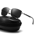 New Trendy Unisex Adult Cycling Sunglasses Square Driving Goggles Polarized TAC Lenses Multi-colored Copper Frame Red TR Legs