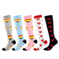 Melenlt Athletic Compression Sports Socks-Anti-Friction Cushioned Knee High Elastic Support for Running Cycling & Training