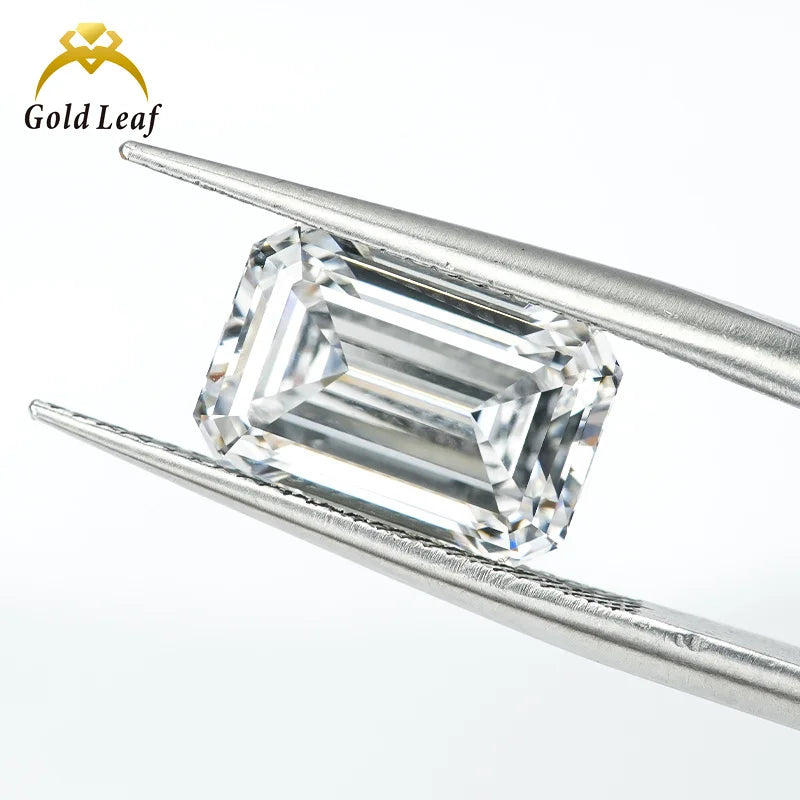 Goldleaf IGI  Certified Excellent DEF Color HPHT CVD VVS Clarity 5CT to 7CT Lab-Grown Emerald Cut Diamond for Jewelry Making