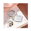 Custom Key Chain Engraved Calendar Date Stainless Steel Key Ring Personalized Birthday Gift for Boyfriend Husband MegaBDM