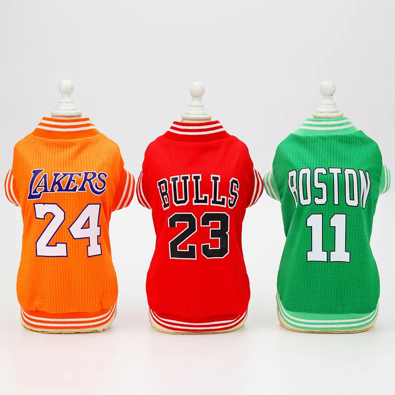 Wholesale Dog Basketball Team Pet Dog Jersey T-Shirt Lakers Clothing Sport Basketball Pet Dog Jerseys Apparel Vest
