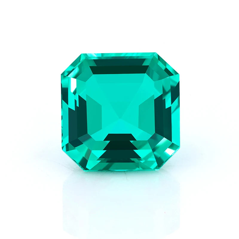 Wholesale 9x9mm 3ct  Synthetic Gemstone Excellent Cut Asscher Colombian Emerald