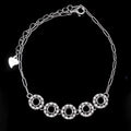 Sterling Silver 4*4mm Semi Mount Bracelet Blank Empty Frame Support Setting S925 Base Holder Without Center Stone for DIY Inlay