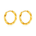 High-End Female Classic Gold Plated Huggie Earrings Round Stainless Steel Wedding Party Engagement Jewelry for Gifts