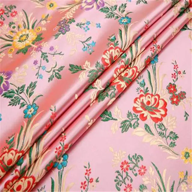 Ready Goods Good Quality Cheap Price Popular Gorgeous Jacquard Luxury Quality Polyester Brocade Fabric for Festival