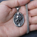 Hip Hop Rock Personality Trend Skull Oval Brand Stainless Steel Necklace Accessories Wholesale for Men and Women