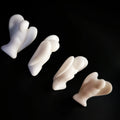 Huiying Hand Carved Stone 1.5 Inch Angel Statue Natural White Jade Religious Carving for Decoration Crafts