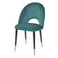 Y1976 LIXIN Modern Nordic Dining Chair White Black Green Beige Velvet Metal Frame Gold Legs Restaurant Chair with Chrome