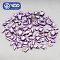 VDD Purple 100Pcs Mix Shape Glass Crystal Rhinestones New Color Flatback Strass Glitter Bright 3D Stones for Nail Art Decoration