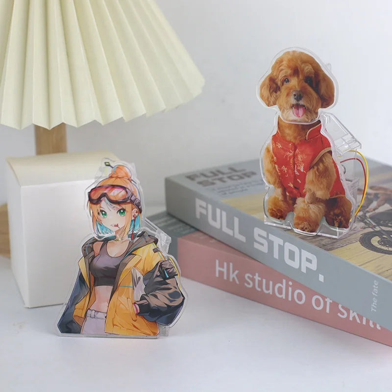 Custom Acrylic Pet Photo Bobblehead Funny DIY Anime Photo Acrylic Shake Head Ornament Gift