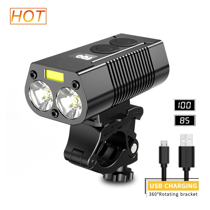 Multifunction Power Bank Function Bicycle Headlight Rechargeable Outdoor LED Bike Light