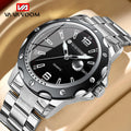VA VA VOOM Luxury Men's Quartz Hand Watch Luminous Display Waterproof Business Design High Quality Stainless Steel Strap Watch