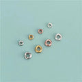GP High Grade S925 Sterling Silver Circle Braided Twisted Stacking Gold Plated Spacer Beads for Jewelry Making