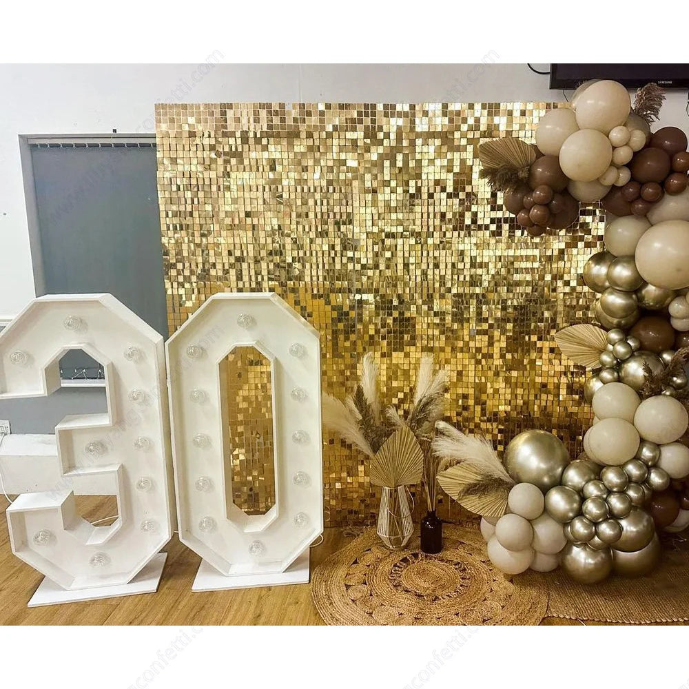 Cheap Price Sequin Shimmer Wall Panels Mirror Shimmer 4D Sequin Walls for Wedding Party and Event Sequin Backdrop Decoration