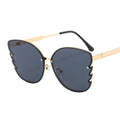 2024 Fashion Trend Eyeglasses Frames With Diamond Half Frame Manufacturers Big Frame Luxury Butterfly Sunglasses Women Wholesale
