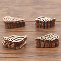 Tailai  DIY Angel Wing Wooden Cutouts: Elegant Decorative Wood Slices for Crafting Home Decorating and Art Projects