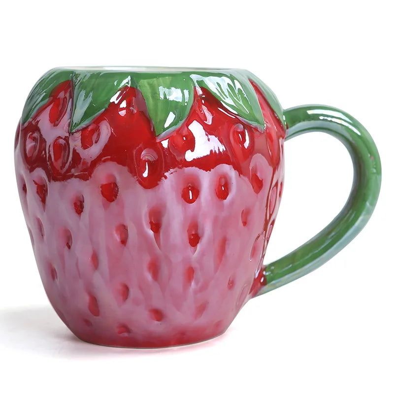 Solhui Novelty Ceramic Fruit Mug Adorable Children's Water Milk Cup Mugs Breakfast Drinkware