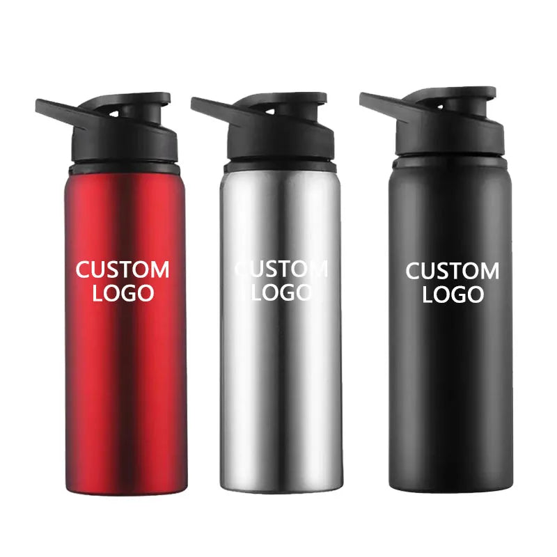 Wholesale Eco-friendly Gym Sports Aluminum & Stainless Steel Tumblers Custom LOGO Single Wall Water Bottles for Outdoor Camping