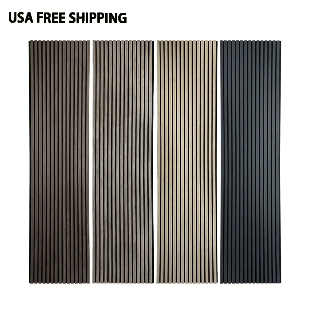 USA Warehouse Free Shipping Soundproof Acoustic Panel Akupanels Stock Wall Decor Wood Slat Wall Panels
