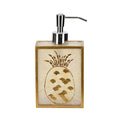 Luxspire Design Resin Lotion Dispenser Coloured Drawing Pineapple Pattern Refillable Shampoo Container Resin Hand Soap Dispenser