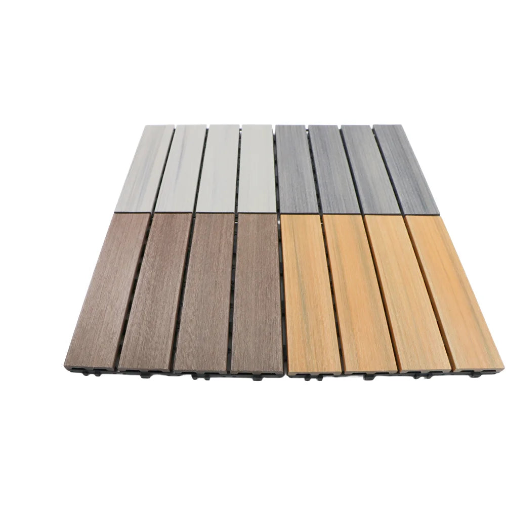 30*60mm WPC Decking Tiles Interlock Small Floor Easy to Install