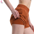 Women's High Waist Quick Dry Gym Shorts Summer Athletic Workout Running Shorts with Pockets Solid White Yoga Shorts